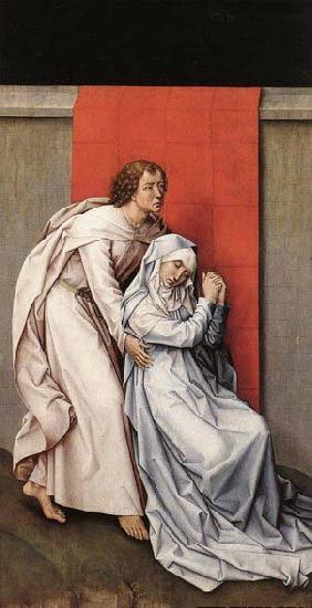 WEYDEN, Rogier van der Crucifixion Diptych Norge oil painting art